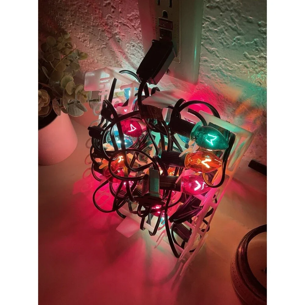 Holiday Living 25ct Ceramic C9 Multicolored Christmas Party String Lights 99505